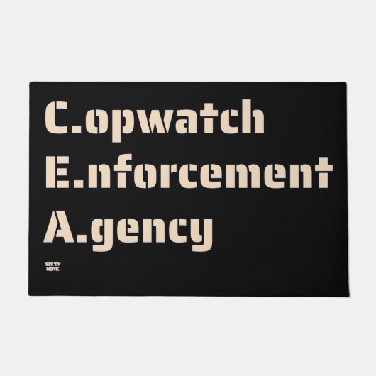 "COPWATCH ENFORCTION AGENCY" grappige politie      Deurmat (Voorkant)