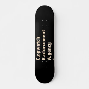 "COPWATCH ENFORCTION AGENCY" grappige politie Persoonlijk Skateboard