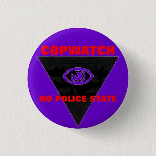 copwatch no politiestandaard ronde button 3,2 cm (Voorkant)