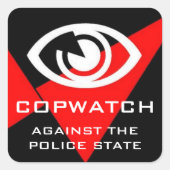 Copwatch Square sticker (Voorkant)
