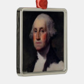 Copy Anthaeneum George Washington, Gilbert Stuart Metalen Ornament (Rechts)