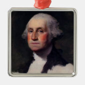 Copy Anthaeneum George Washington, Gilbert Stuart Metalen Ornament (Voorkant)