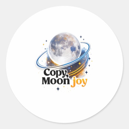 Copy Moon Joy Celestial Planet Graphic STICKER (Voorkant)