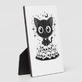 Copy of Cat Skulls Creepy Cute Kitty Goth Black Al Fotoplaat (Zijkant)