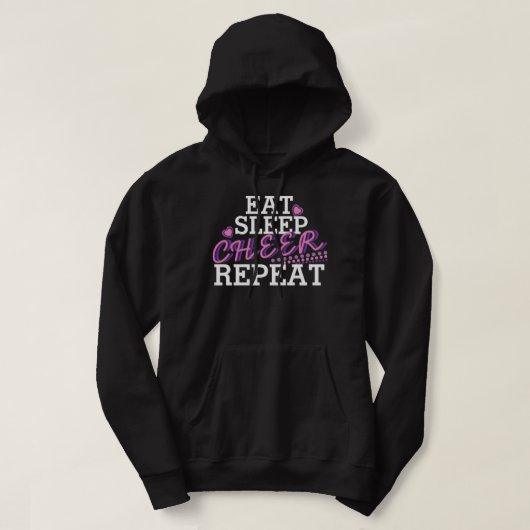 Copy of Eat Sleep Cheer Repeat Hoodie (Design voorkant)