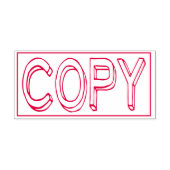 COPY Red Office Work Business Paper Zelfinktende Stempel (Design)