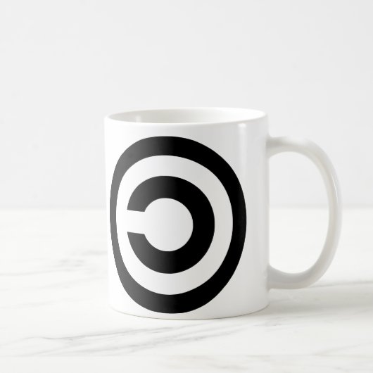 Copyleft - de informatie wil vrij zijn koffiemok (Rechts)