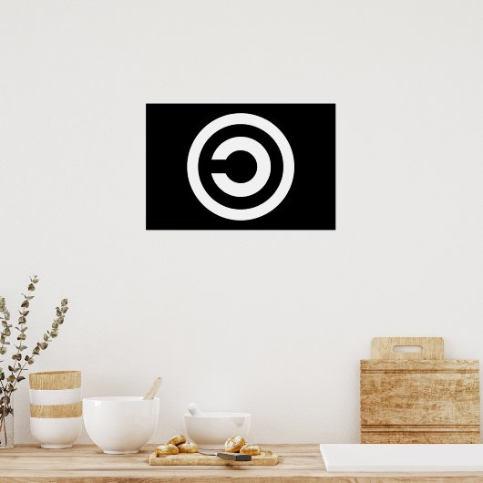 Copyleft - de informatie wil vrij zijn poster (Keuken)
