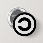 Copyleft - de informatie wil vrij zijn ronde button 5,7 cm (Voorkant /achterkant)