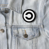 Copyleft - de informatie wil vrij zijn ronde button 5,7 cm (In situ)