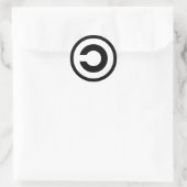 Copyleft - de informatie wil vrij zijn ronde sticker (Tas)