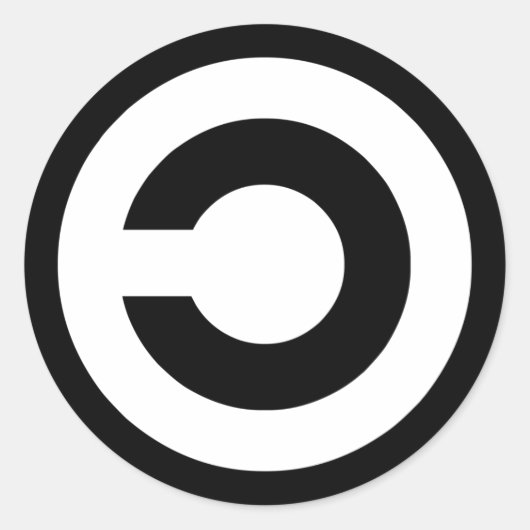Copyleft - de informatie wil vrij zijn ronde sticker (Voorkant)