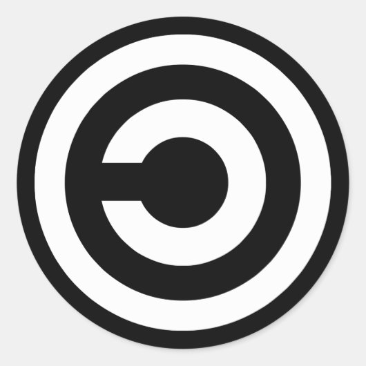 Copyleft - de informatie wil vrij zijn ronde sticker (Voorkant)