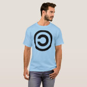 Copyleft - de informatie wil vrij zijn t-shirt (Voorkant volledig)