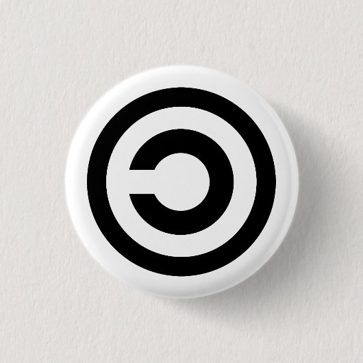 Copyleft Ronde Button 3,2 Cm (Voorkant)