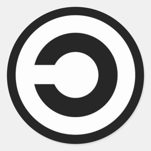 copyleft ronde sticker (Voorkant)