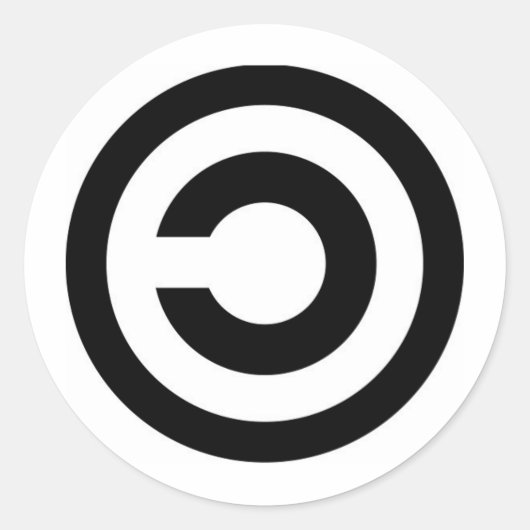 copyleft ronde sticker (Voorkant)