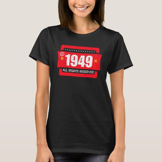 Copyright 1949 All Rights Reserve T-shirt (Voorkant)