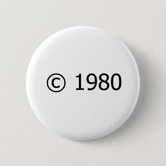 Copyright 1980 ronde button 5,7 cm (Voorkant)