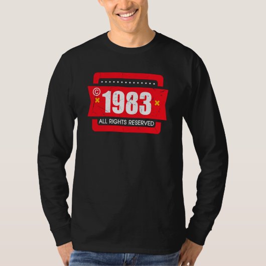Copyright 1983 All Rights Reserve T-shirt (Voorkant)