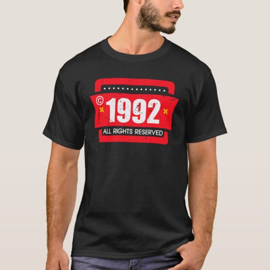 Copyright 1992 All Rights Reserve T-shirt (Voorkant)