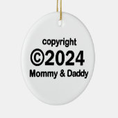 Copyright 2019 mama en papa keramisch ornament (Rechts)