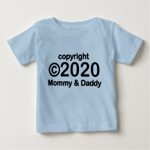 Copyright 2020 mama en papa Baby T-shirt