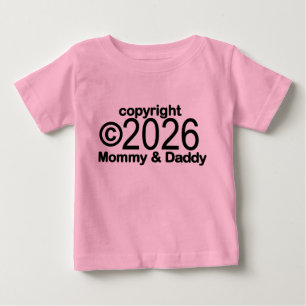 Copyright 2022 Moeders en vaders baby T-shirt