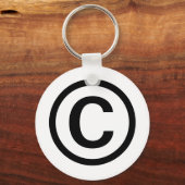 Copyright logo sleutelhanger (zwart) (Voorkant)