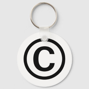 Copyright logo (zwart) sleutelhanger