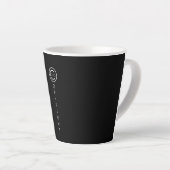 Copyright Modern Black Typografische Latte Mok (Rechterhoek)