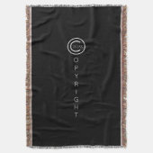 Copyright Modern Typografische Black Deken (Voorkant Verticaal)