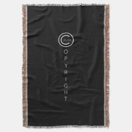 Copyright Modern Typografische Black Deken