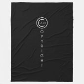 Copyright Modern Typografische Black Fleece Deken (Voorkant)