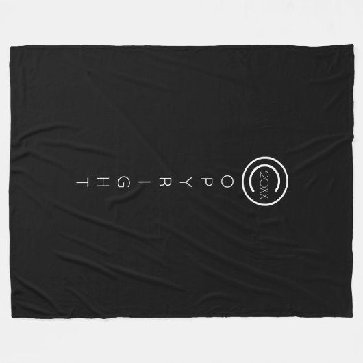Copyright Modern Typografische Black Fleece Deken (Voorkant (Horizontaal))
