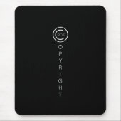 Copyright Modern Typografische Black Muismat (Voorkant)