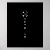 Copyright Modern Typografische Black Poster (Voorkant)