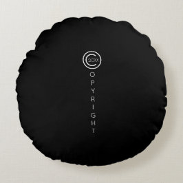 Copyright Modern Typografische Black Rond Kussen