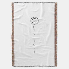 Copyright Modern Typografische White Deken