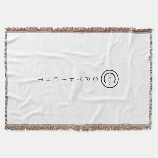 Copyright Modern Typografische White Deken (Voorkant)