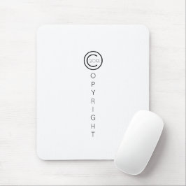 Copyright Modern Typografische White Muismat