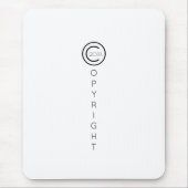 Copyright Modern Typografische White Muismat (Voorkant)