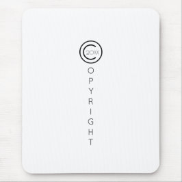 Copyright Modern Typografische White Muismat