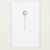 Copyright Modern Typografische White Planner (Voorkant)