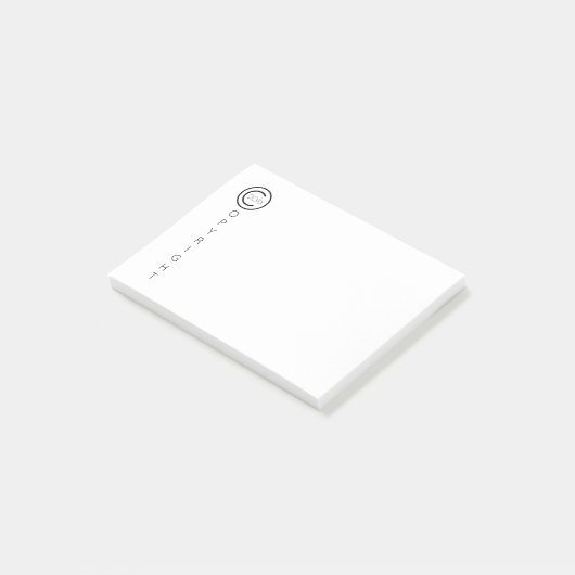 Copyright Modern Typografische White Post-it® Notes (Schuin)
