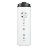 Copyright Modern Typografische White Thermosbeker (Voorkant)