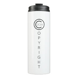 Copyright Modern Typografische White Thermosbeker