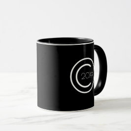 Copyright Modern Typografische Zwart-wit Mok