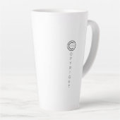 Copyright Modern White Typografische Latte Mok (Rechterhoek)