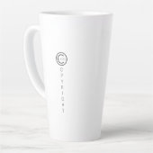 Copyright Modern White Typografische Latte Mok (Linkerhoek)
